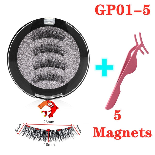 3D 3/4 Mink Magnetic Reusable Eyelashes