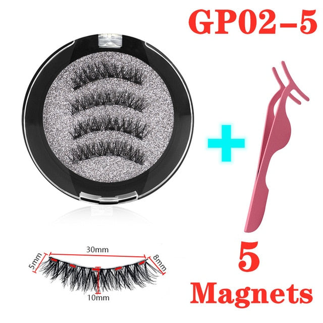 3D 3/4 Mink Magnetic Reusable Eyelashes