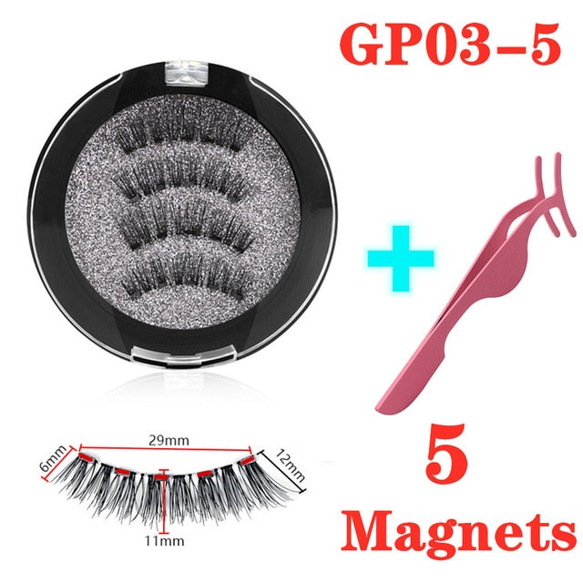 3D 3/4 Mink Magnetic Reusable Eyelashes