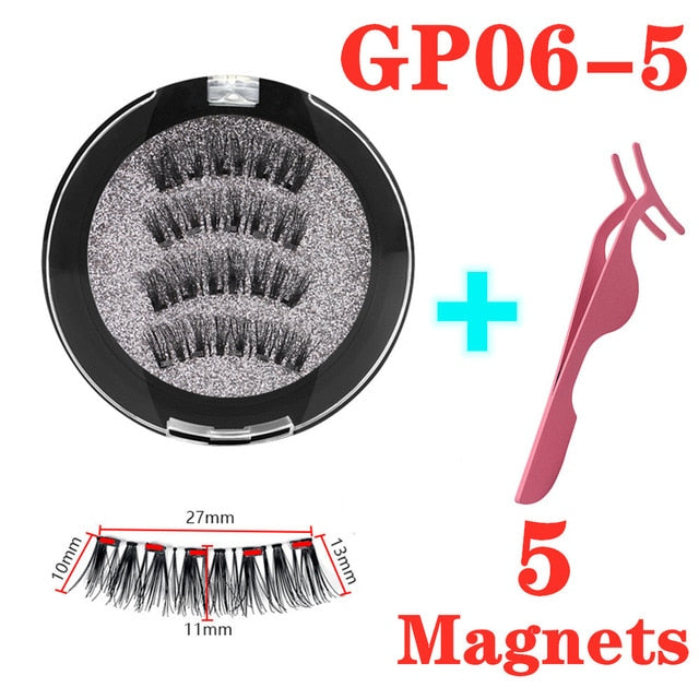 3D 3/4 Mink Magnetic Reusable Eyelashes