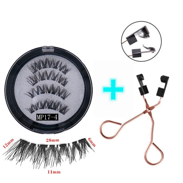 3D 3/4 Mink Magnetic Reusable Eyelashes