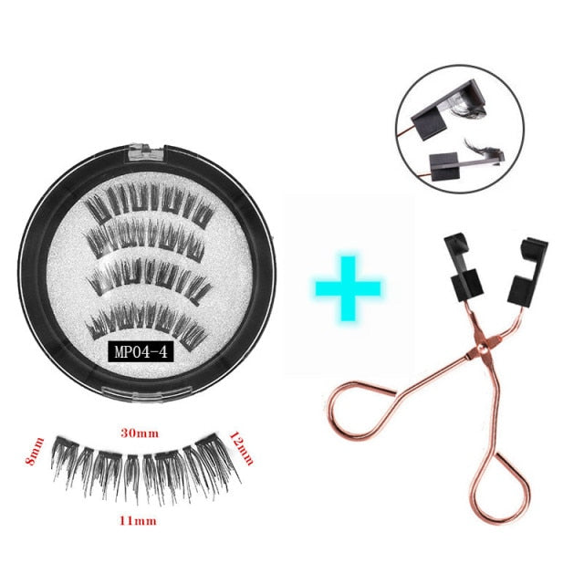 3D 3/4 Mink Magnetic Reusable Eyelashes