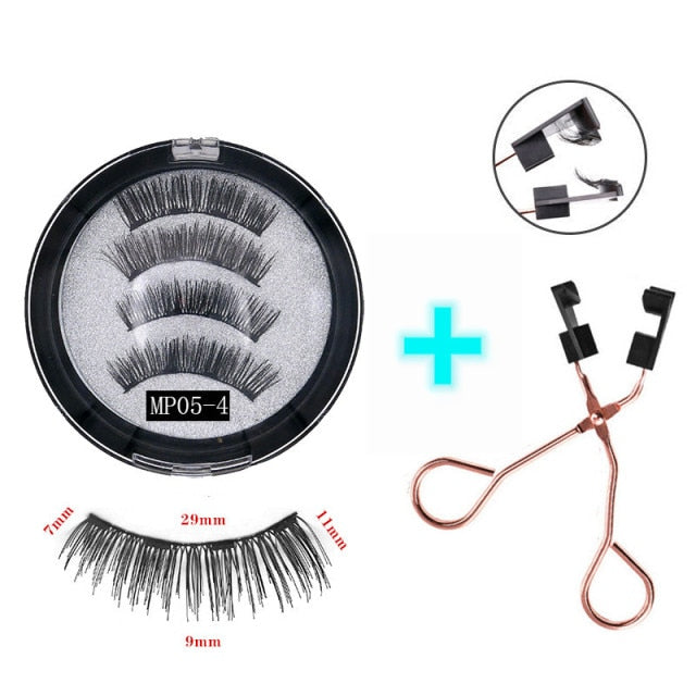 3D 3/4 Mink Magnetic Reusable Eyelashes