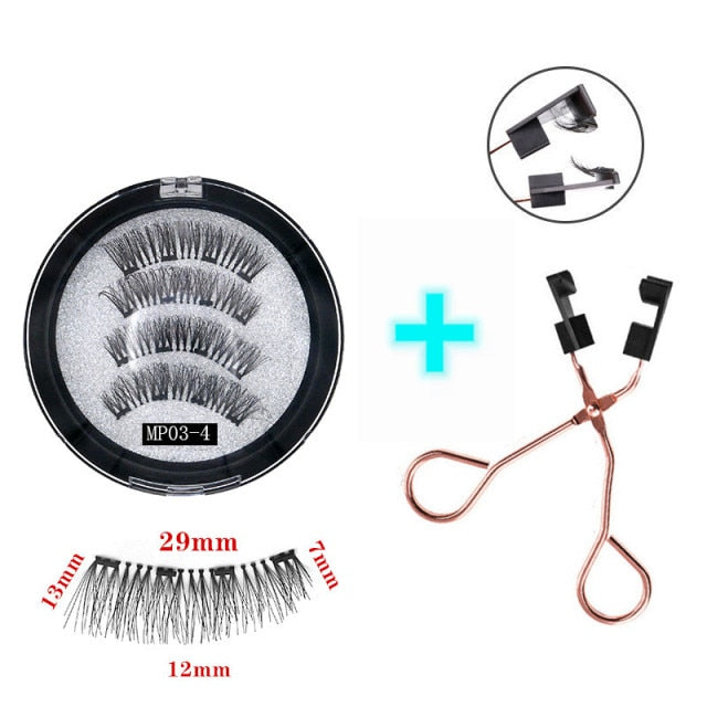 3D 3/4 Mink Magnetic Reusable Eyelashes