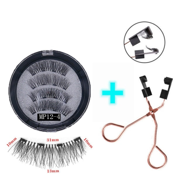 3D 3/4 Mink Magnetic Reusable Eyelashes