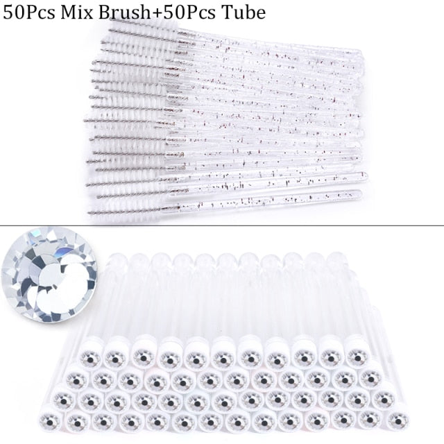 Reusable/ Disposable Eyebrow Brus With Tube