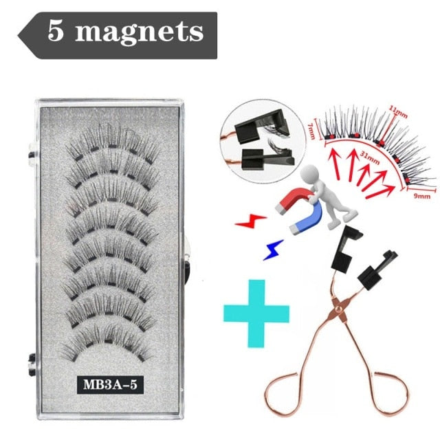 3D 3/4 Mink Magnetic Reusable Eyelashes