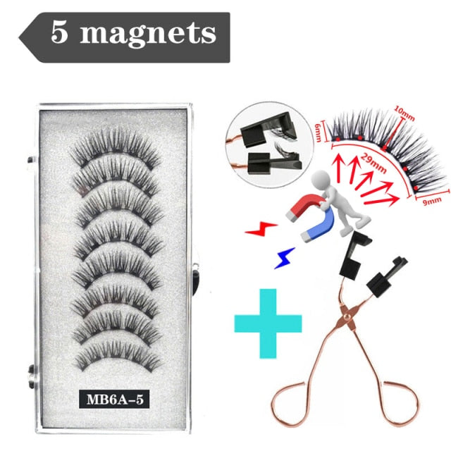 3D 3/4 Mink Magnetic Reusable Eyelashes