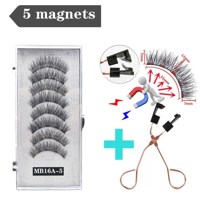 3D 3/4 Mink Magnetic Reusable Eyelashes