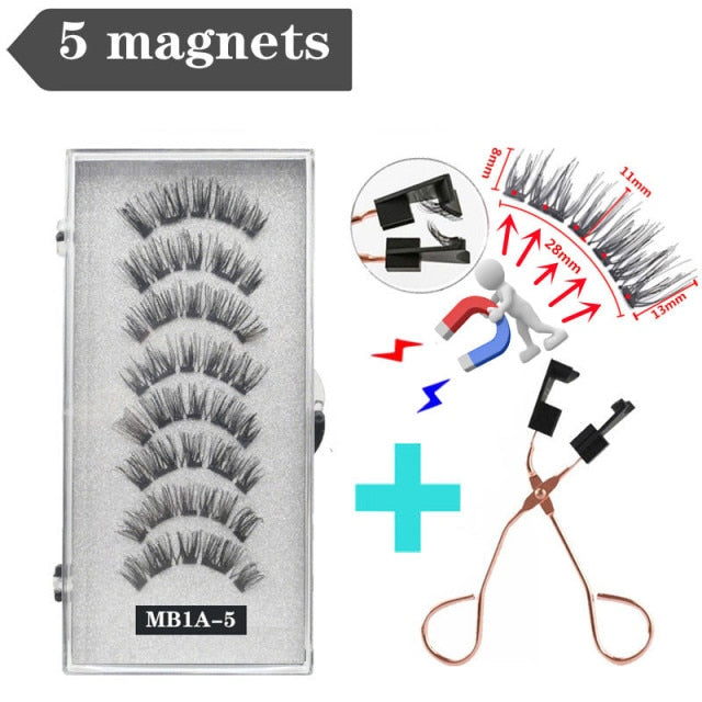 3D 3/4 Mink Magnetic Reusable Eyelashes