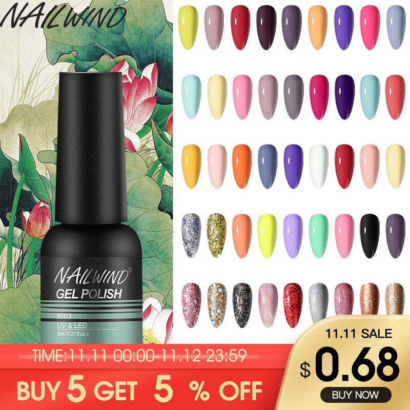 Gel Nail Polish And Varnish Nail Art Manicure Set (Note: Uv Led Lamp For Finishing Is Not Included) By Nailwind