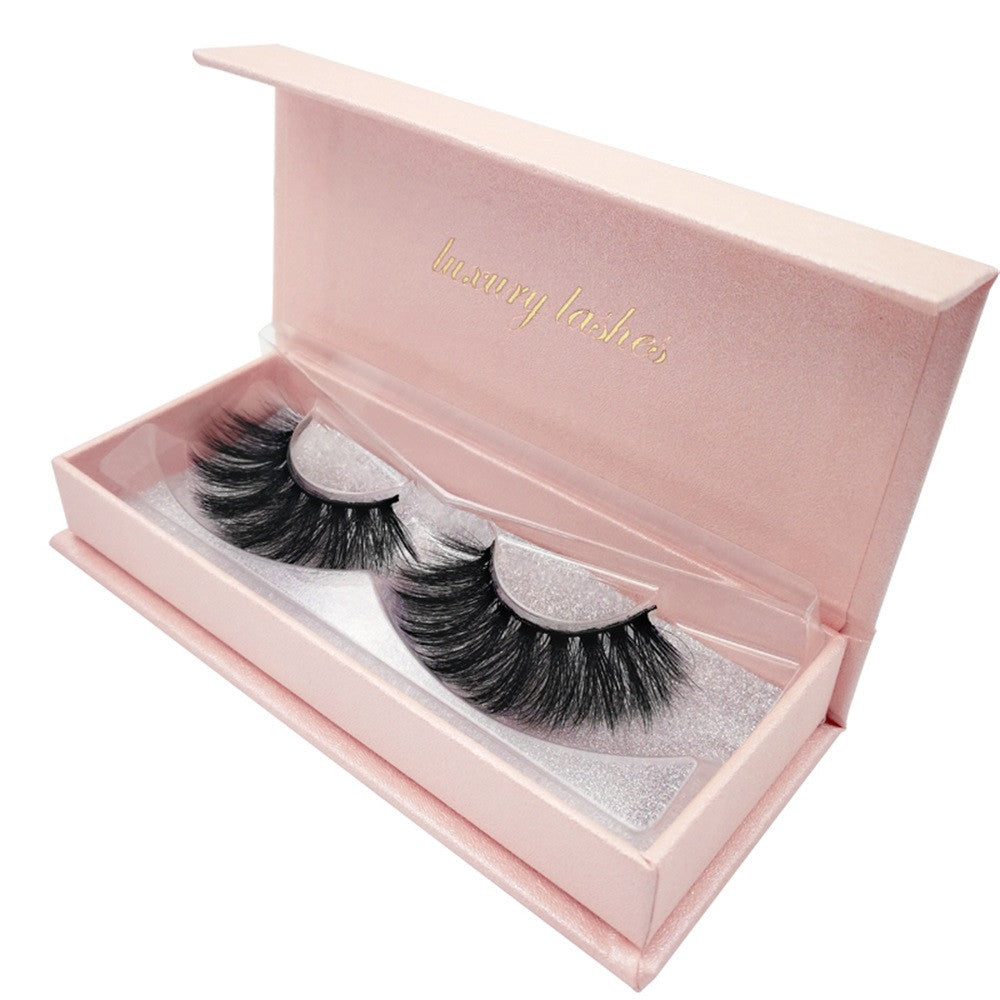 Natural Cross Long 100% Real 3D Fur Eye Lashes Extension False Eyelashes